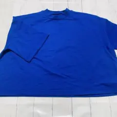 青 半袖Tシャツ 無地　ゆったり　オーバーサイズ　着回し　オフィス 769のサムネイル