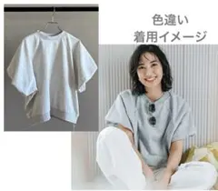ALEGRE]ボリュームスリーブスウェットTシャツ ホワイト veryコラボ