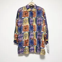 【新品タグ付き】ROMAN LIOLA ロマンリオラ シルク 総柄 シャツ M