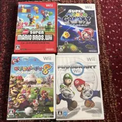 Wii スーパーマリオ、マリオギャラクシー、マリオパーティ等4本セット