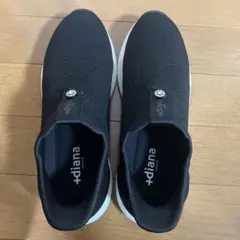 diana スニーカー　スリッポン　黒　 24センチ？　未使用に近い