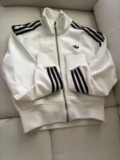 adidas ホワイト ジップアップジャケット