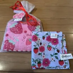 【新品】キャスキッドソン ハンカチ 2枚セット いちご柄Cath Kidstonのサムネイル