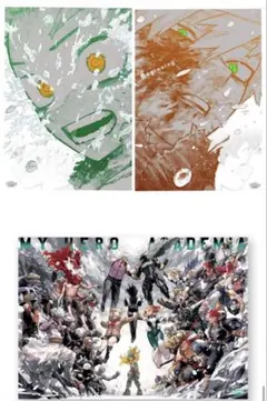 ヒロアカ 原画展ポスター 『The Beginning』『ヒーローvs敵」セット