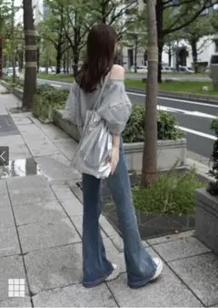 GRL フレアデニムパンツ[at2201]