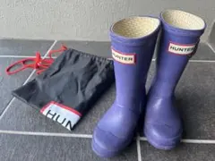 HUNTER 美品✨長靴 UK5 レインブーツ　パープル紫 HUNTER 紫 パープル レインブーツ uk5 38 長靴 - メルカリ