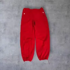 赤パンツ コスプレ　サンタ　推し活　担当　M パラシュートパンツ