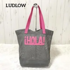 LUDLOW ラドロー メッシュ トートバッグ グレー ピンク iHOLA!のサムネイル
