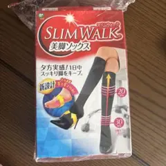 SLIM WALK 着圧ソックス M-L ブラック 2個パック