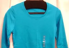 未使用品　EXTRA FINE COTTON　七分袖　Tシャツ　ブルー　M