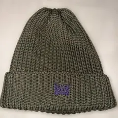 Needles ニット帽 オリーブグリーン正規品のサムネイル