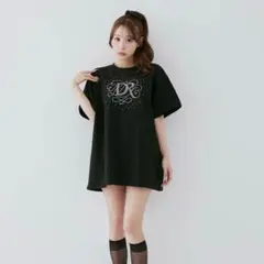 Darich ダーリッチ バロックDRビジュービッグTシャツ ブラック - メルカリ