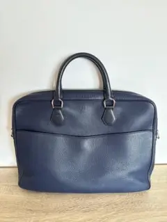 DUNHILL ダンヒル ネイビー レザー ビジネスバッグ