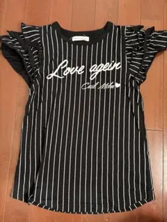 CECIL McBEE ストライプフリルTシャツ
