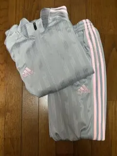 adidas ジャージ上下セット　セットアップ　グレー×ピンク