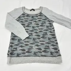 A17 Q73 BALMAIN トップス 長袖 カット グレー系 ニット