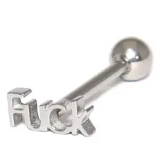 1個　14G シャフト16mm ストレート　バーベル　ボディピアス 舌用