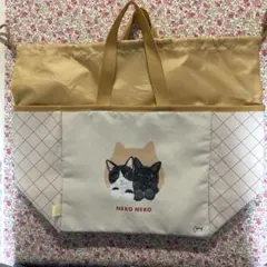 ハートブレッドアンティークねこねこ食パンランチ保冷バッグ −はちわれと黒ねこ-