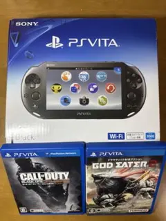 PS Vita 2000ブラック+周辺機器+おまけソフト2本
