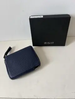HU様【新品】IS/IT コンパクト財布　エコバッグ付き　コインケース　ネイビー