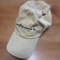 ベージュ コーデュロイキャップ