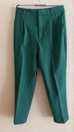 ★GU ストレッチテーパードパンツ　グリーン　XL