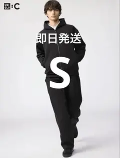 UNIQLO C ユニクロ スウェットワイドパンツ ブラック