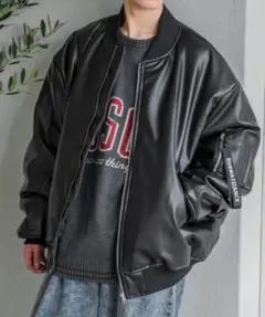 SIDEWAY STANCE ブラック MA-1ジャケット L