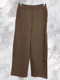 ユニクロC スウェットワイドパンツ ブラウン Sサイズ