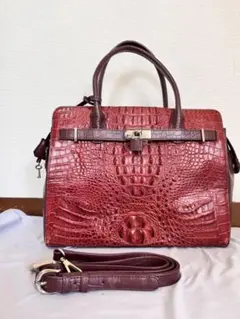RODANIA クロコダイル 本革 2WAY ハンドバッグ ショルダー