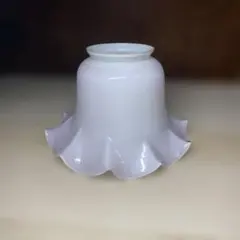 ガラスランプシェード　乳白パープル　大正ロマン