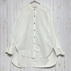エッセン ロートレアモン　ノーカラー　ロングシャツ 日本製 前後差 綿100 M