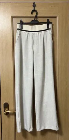 ウエスト切り替えワイドストレートパンツ　FENNEL