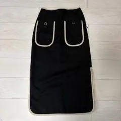 レディアゼル 黒いポケット付き ロングスカート