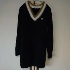 FRED PERRY Textured Trim V-Neck ワンピ