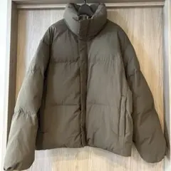UNIQLO U パデッドボリュームジャケット　オリーブ　Lサイズ