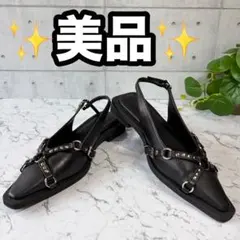 美品　MOUSSY ミュール　スタッズ　ブラック　サンダル　M　y2k　パンプスのサムネイル