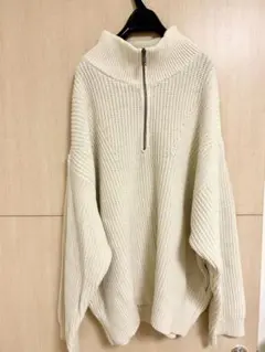 WYM ハーフジップニット ナチュラル