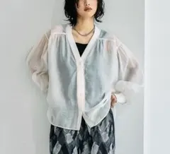 今季　新品未使用LEPSIMシアーリブシャツカーディガン