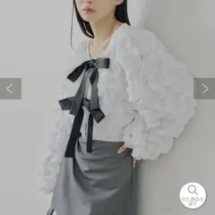 Felitie フリルブラウス FRILL BLOUSE (GRAY) - メルカリ