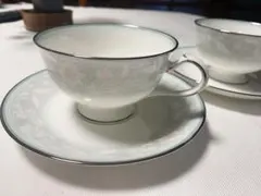 ノリタケ　フェアモントシリーズ　花柄 カップ・ソーサー 2個セット