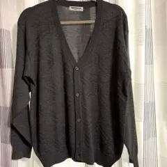 古着　メンズカーディガン　グレー　LLサイズ