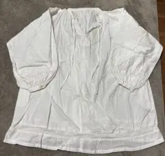 ホワイト バルーンスリーブ シャツ