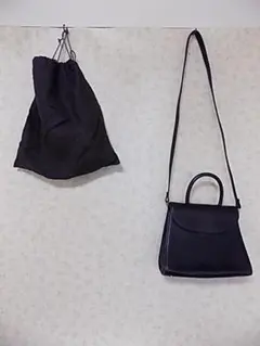 61594　４℃　ハンドバック＆ショルダーバック　2wayバック　黒