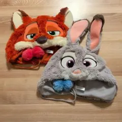 ディズニーキャラクター フード付きキャップセット　ズートピア
