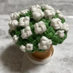 ★エコクラフトでミニチュア　紫陽花鉢植えのサムネイル