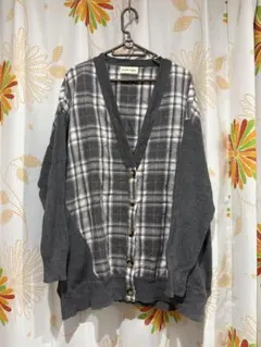 cube sugar チェック柄カーディガン