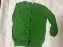 グリーンレーベル　緑の七部袖カーディガン