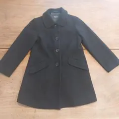 コムサイズム　黒のウールコート：１３０