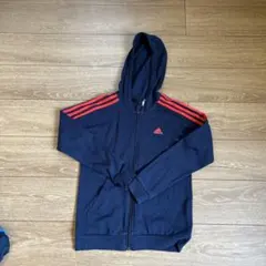 adidas フード付きジャケット ネイビー